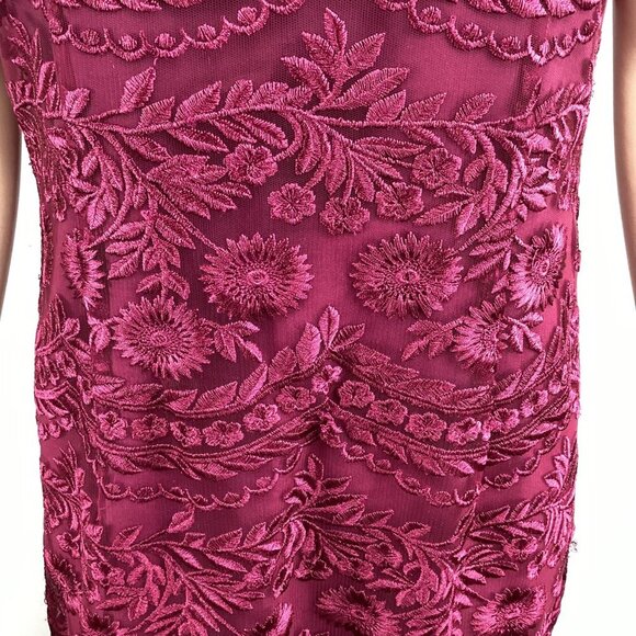 Sail To Sable Size Medium Lace Embroidered Dress Lined Short‎ Sleeves - Picture 6 of 10